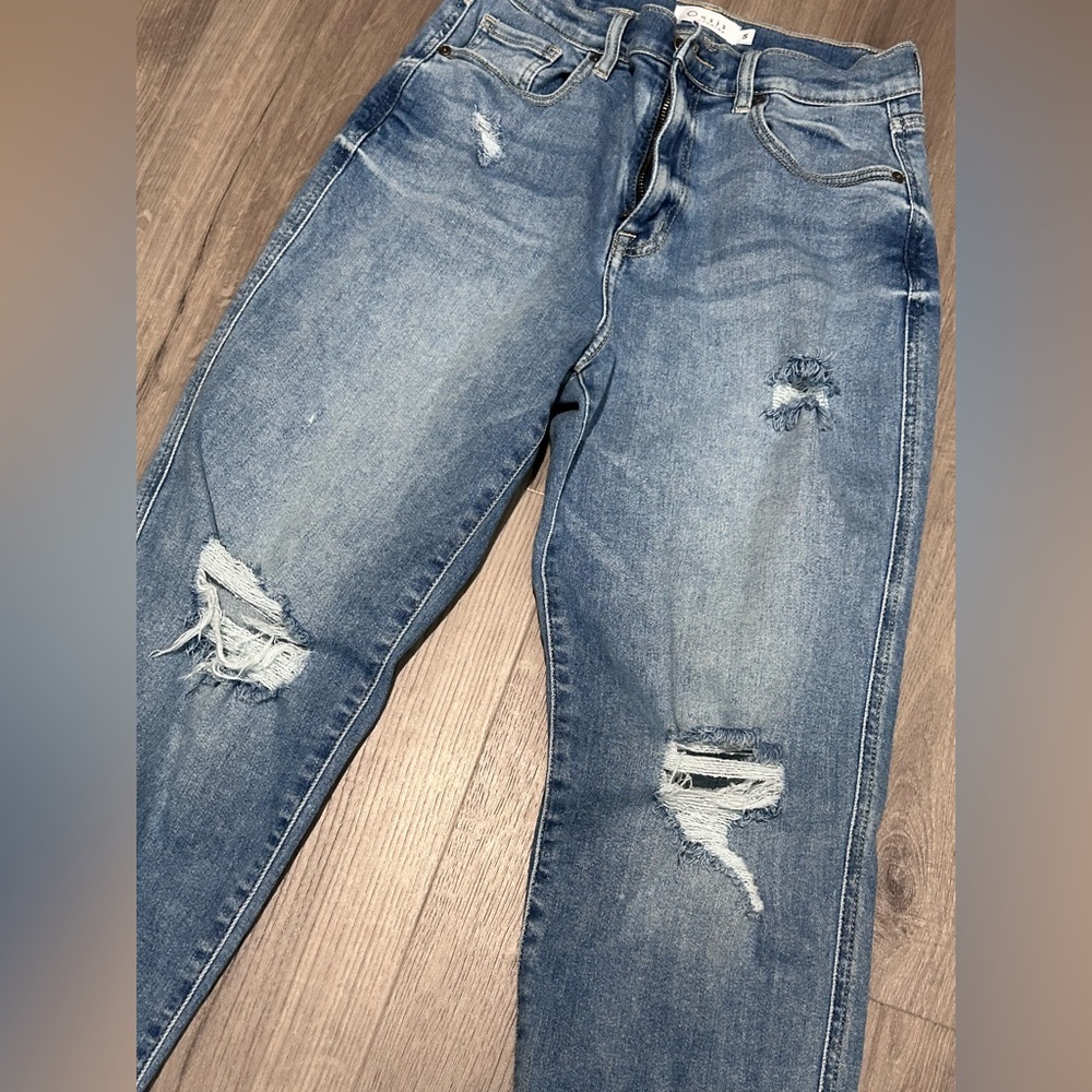 ❥𝒪𝒶𝓈𝒾𝓈 𝐛𝐲 𝐞𝐮𝐧𝐢𝐧𝐚: Distressed Straight Jeans - Picture 8 of 8